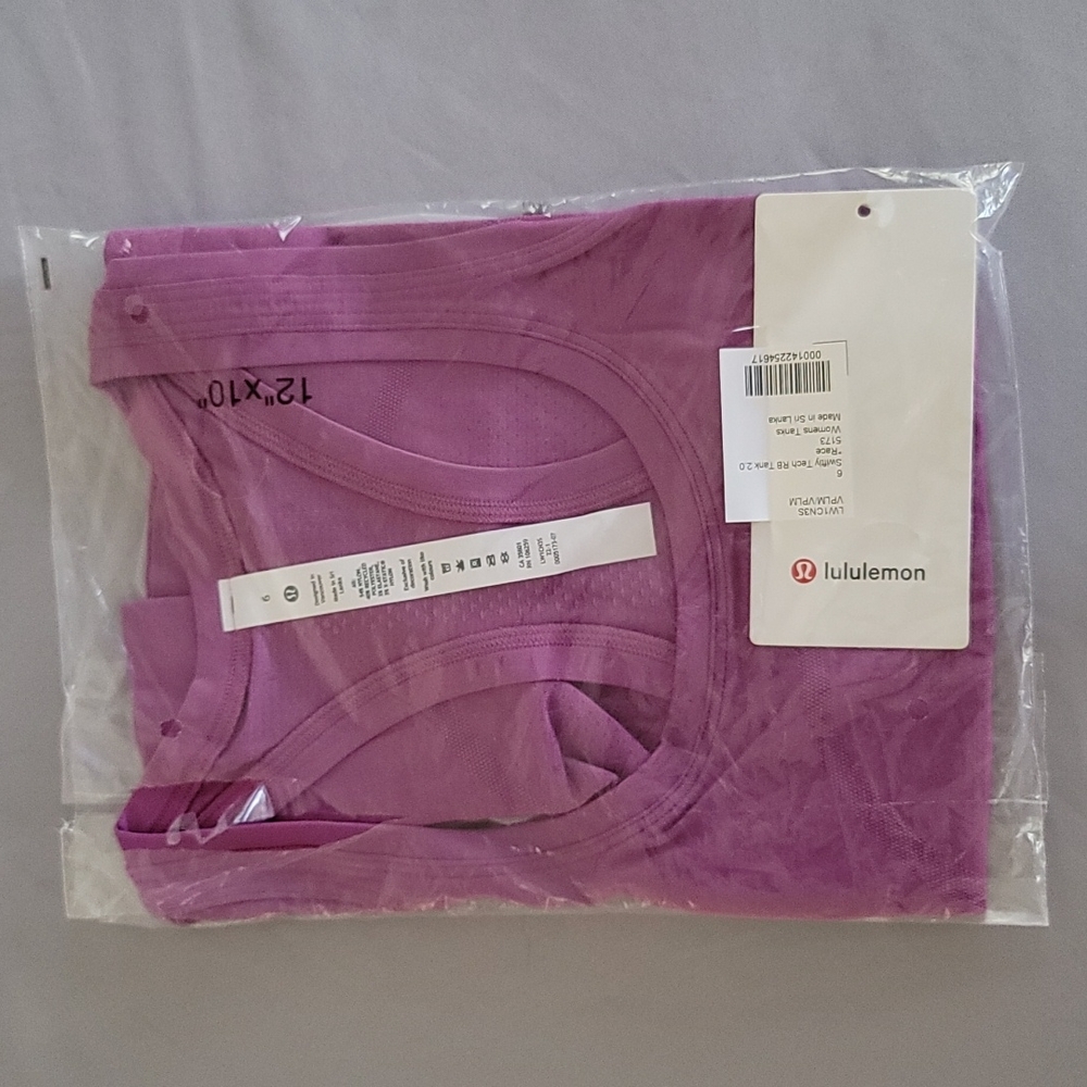 NWT 💜 Lululemon Swiftly Tech Racerback Tank Race Length Vivid Plum Size 4 and 6 - Picture 6 of 9